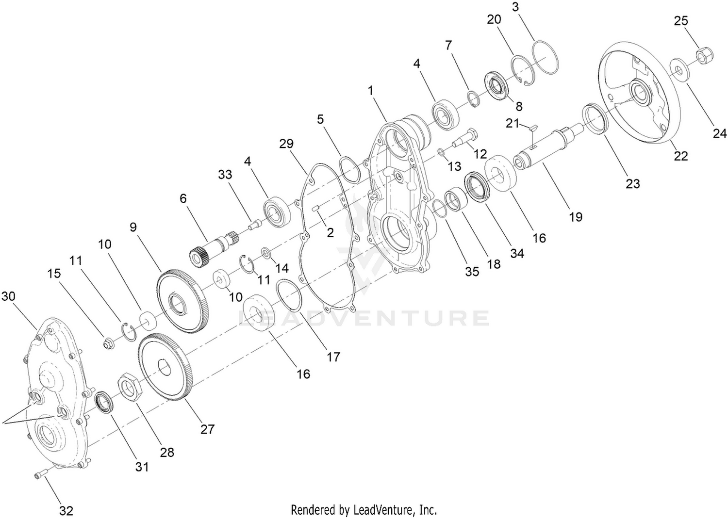 Drum Drive Gear Box Assembly