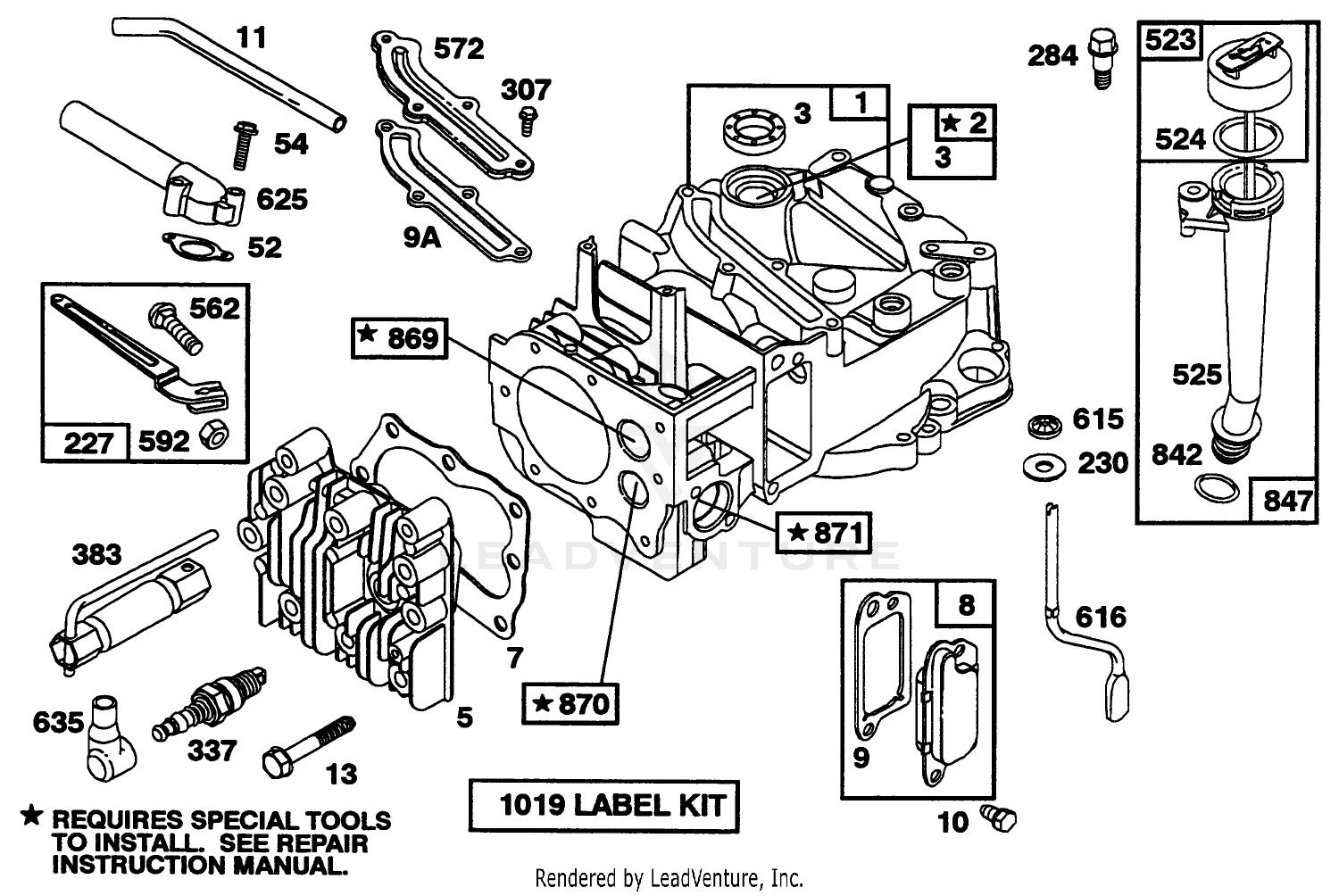 Engine Briggs  Stratton Model 122702-3171-01