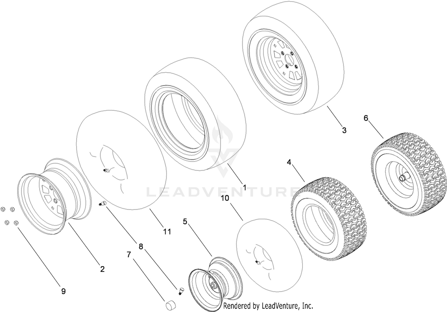 Front and Rear Wheel Assembly