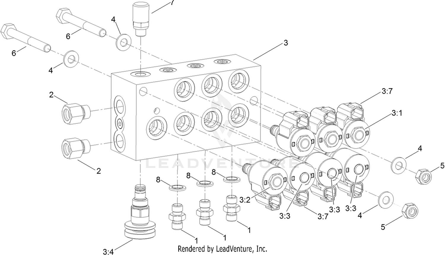 Hydraulic Steering/Lift Manifold Assembly