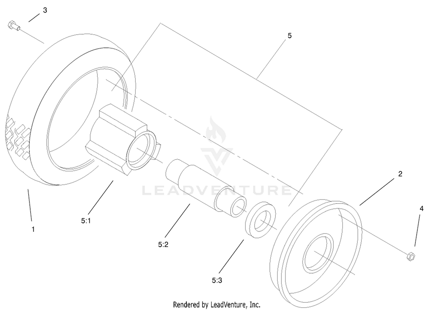 Front Wheel  Tire Assembly
