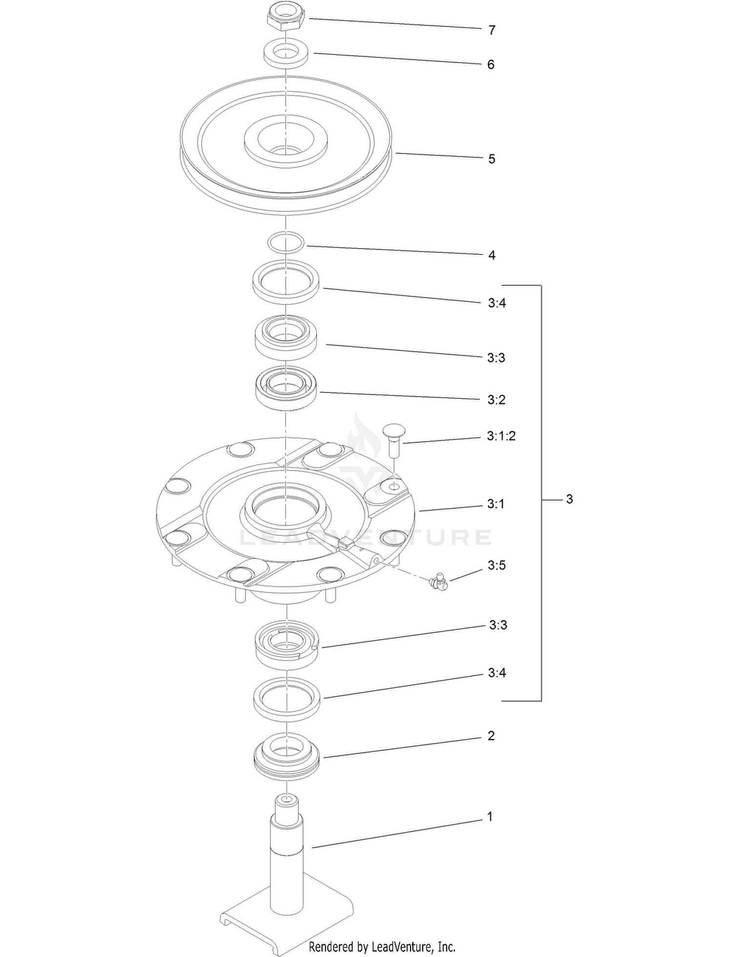 High Driven Spindle Assembly No. 139-1038