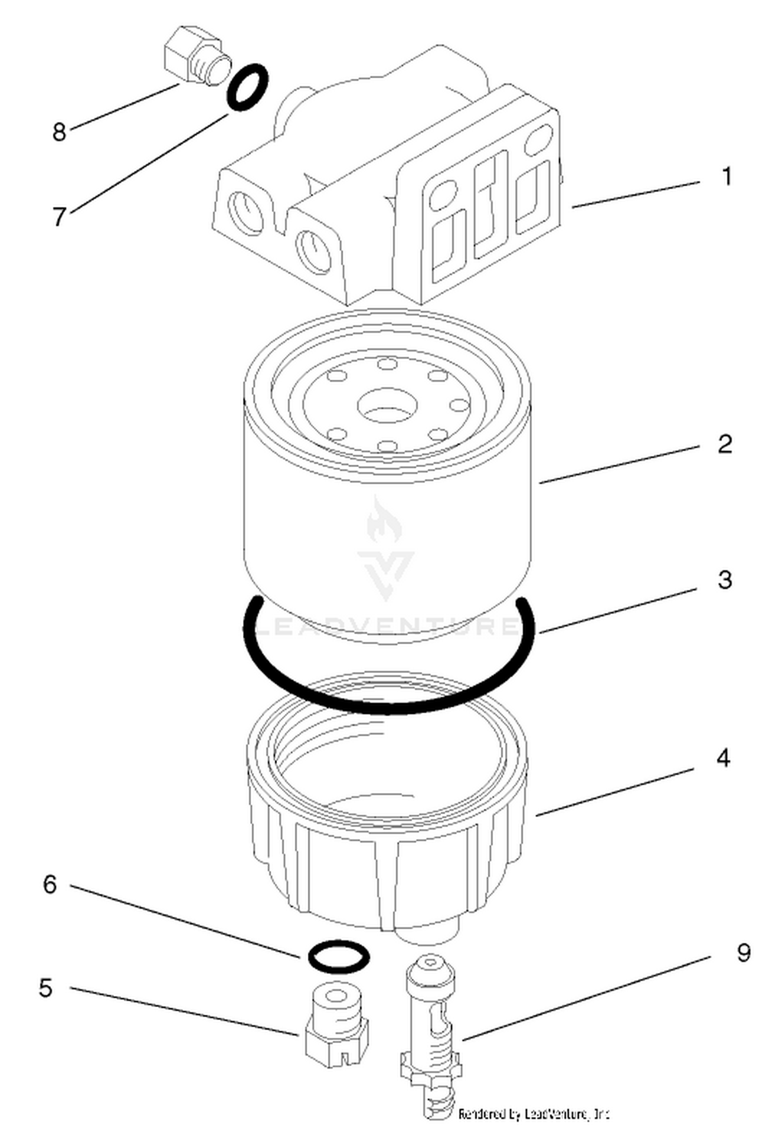 Water / Fuel Filter Assembly No. 98-9305