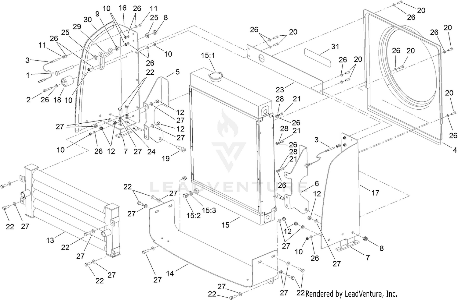 Radiator and Shroud Assembly