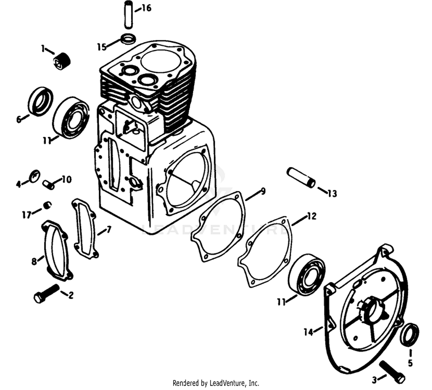Crankcase-Engine Assembly Kohler Model K-321s Spec. No. 60407