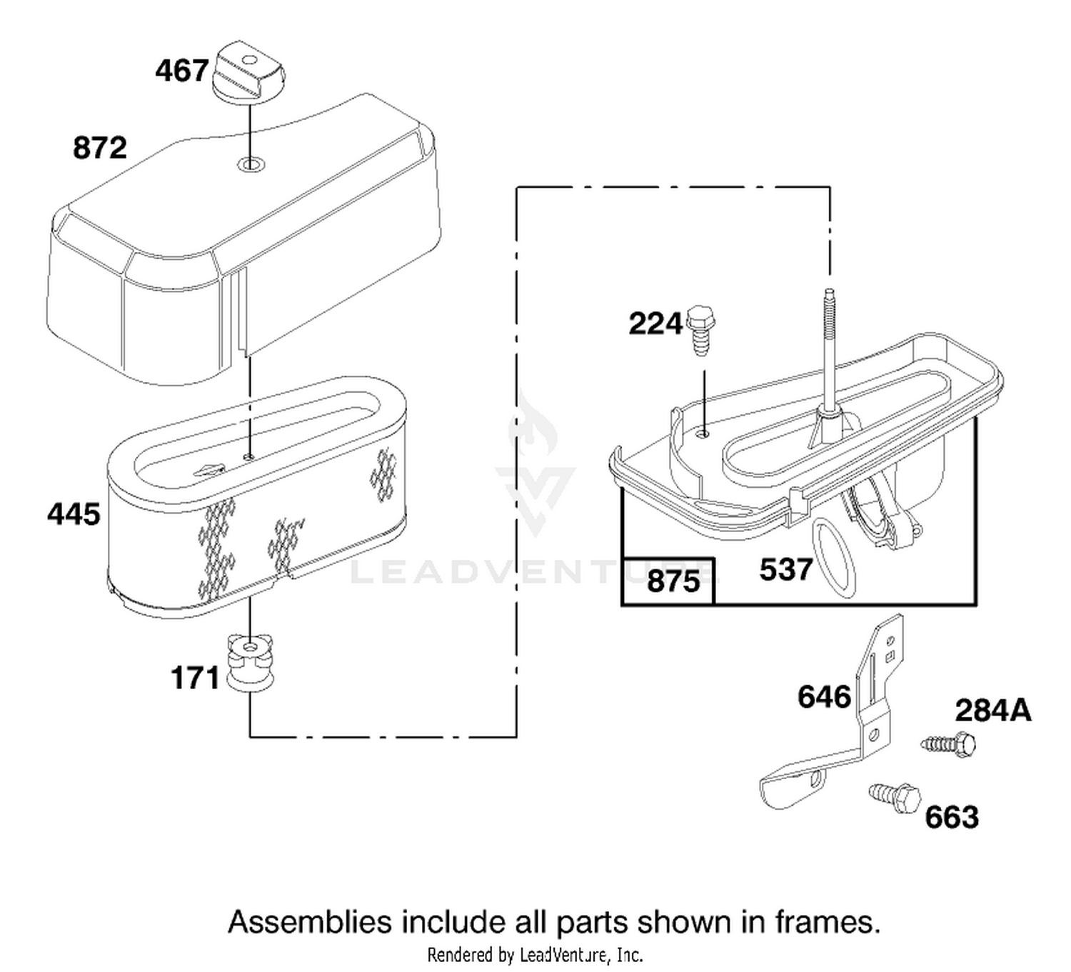 Engine Briggs  Stratton Model 284707-1148-E1 5
