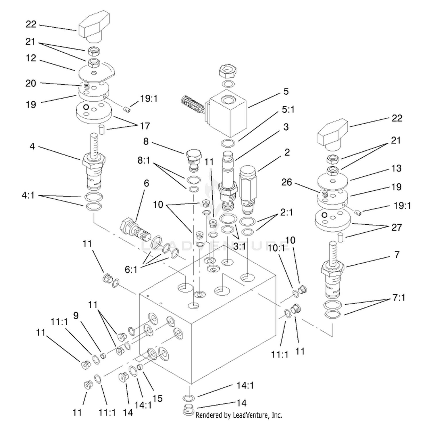Hydraulic Manifold Assembly No. 104-4841