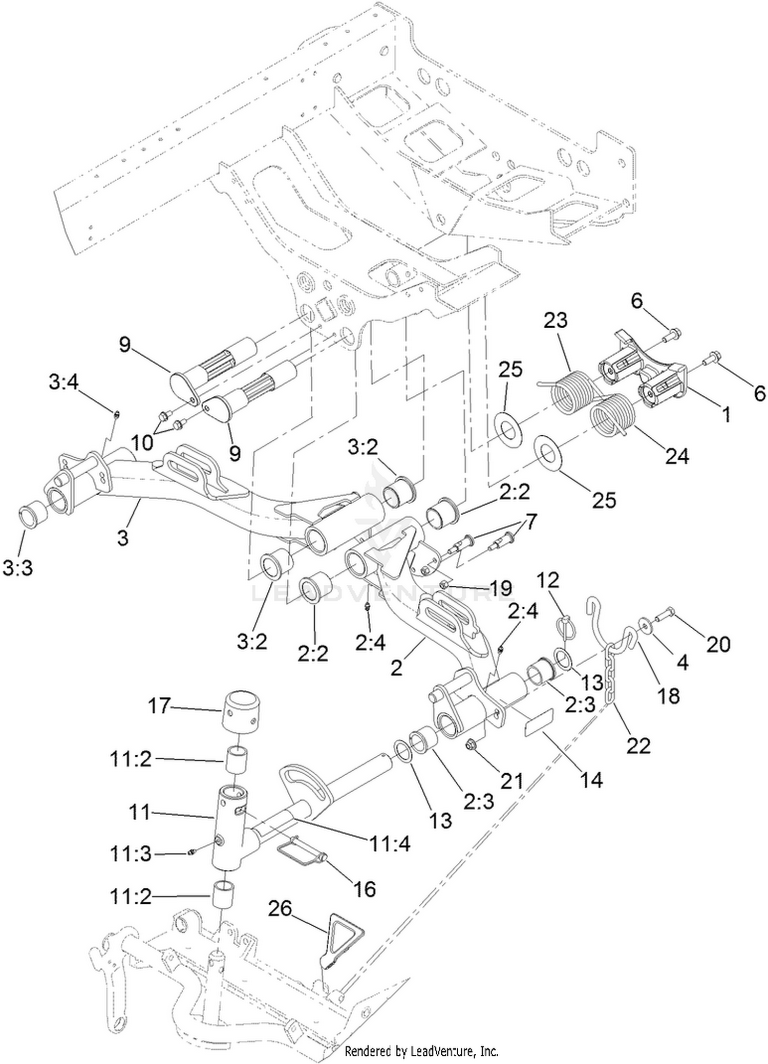 No. 2 and 3 Lift Arm Assembly