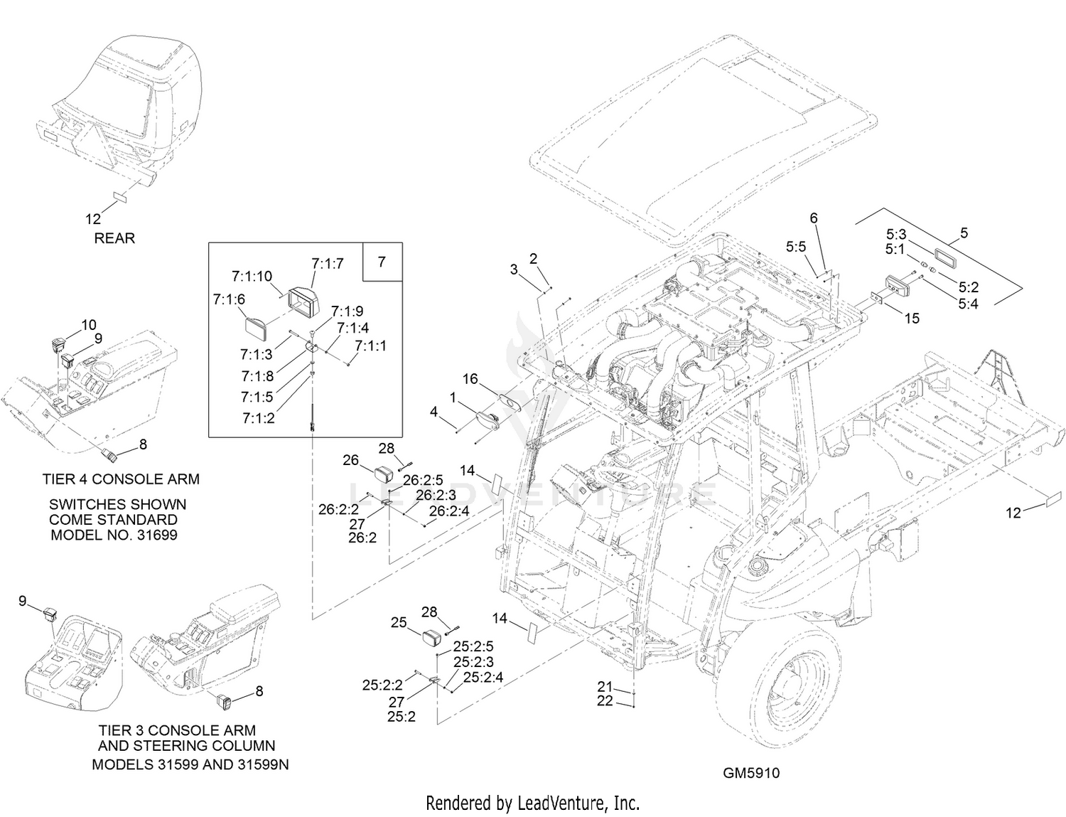 GM5910 North American Light Assembly