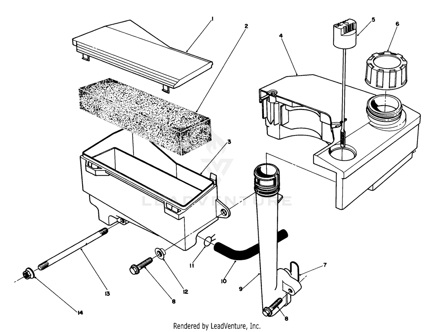 Air Cleaner  Fuel Tank Assembly (model No. Vmg6)