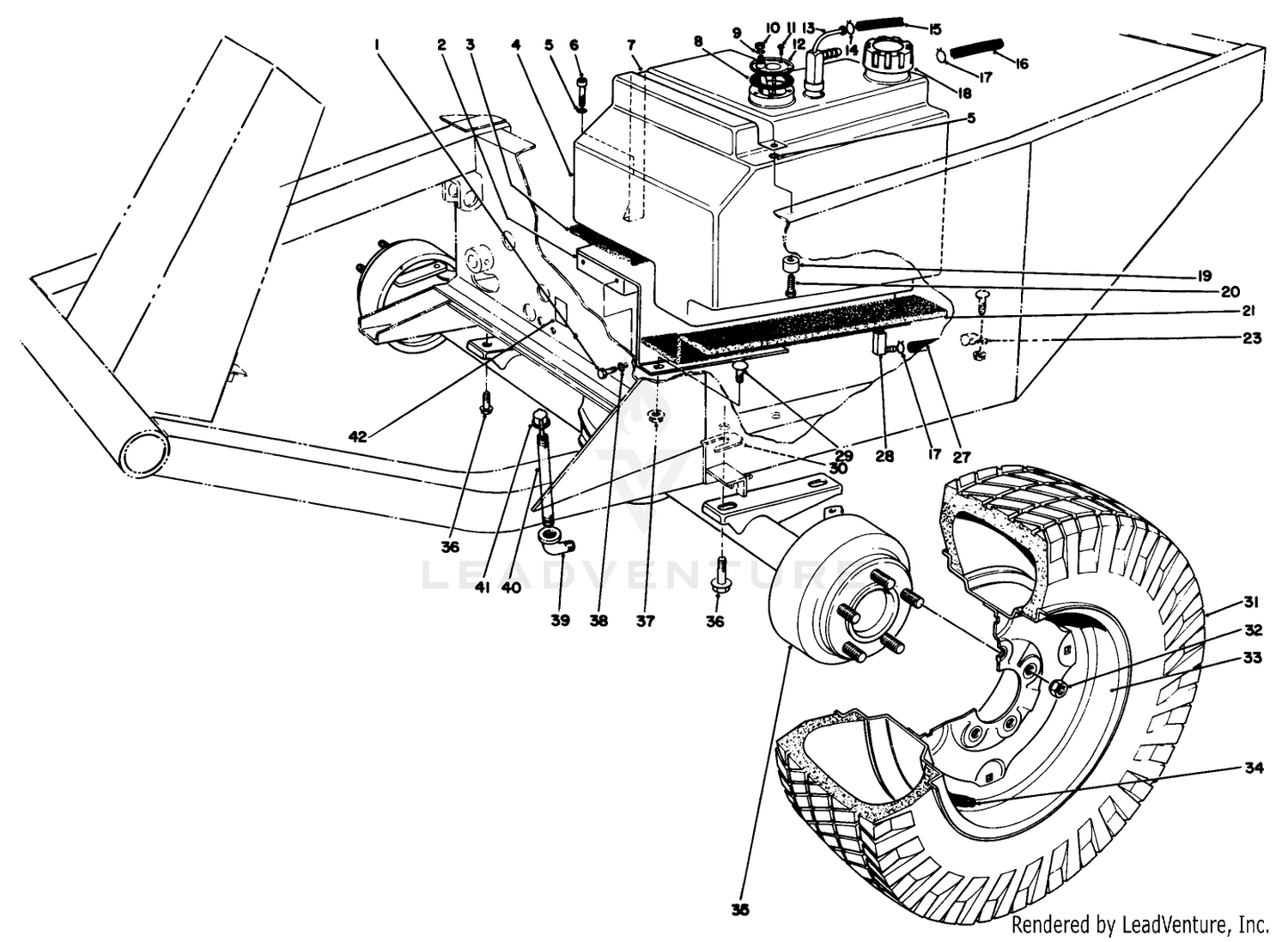 Front Axle  Fuel Tank Assembly