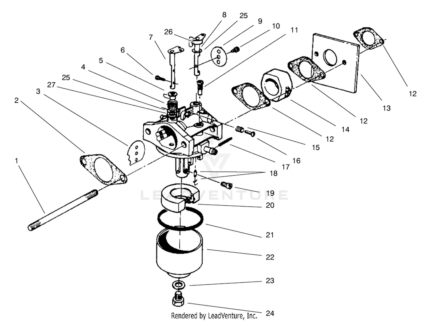 Carburetor Assembly (model 47pt6-3)