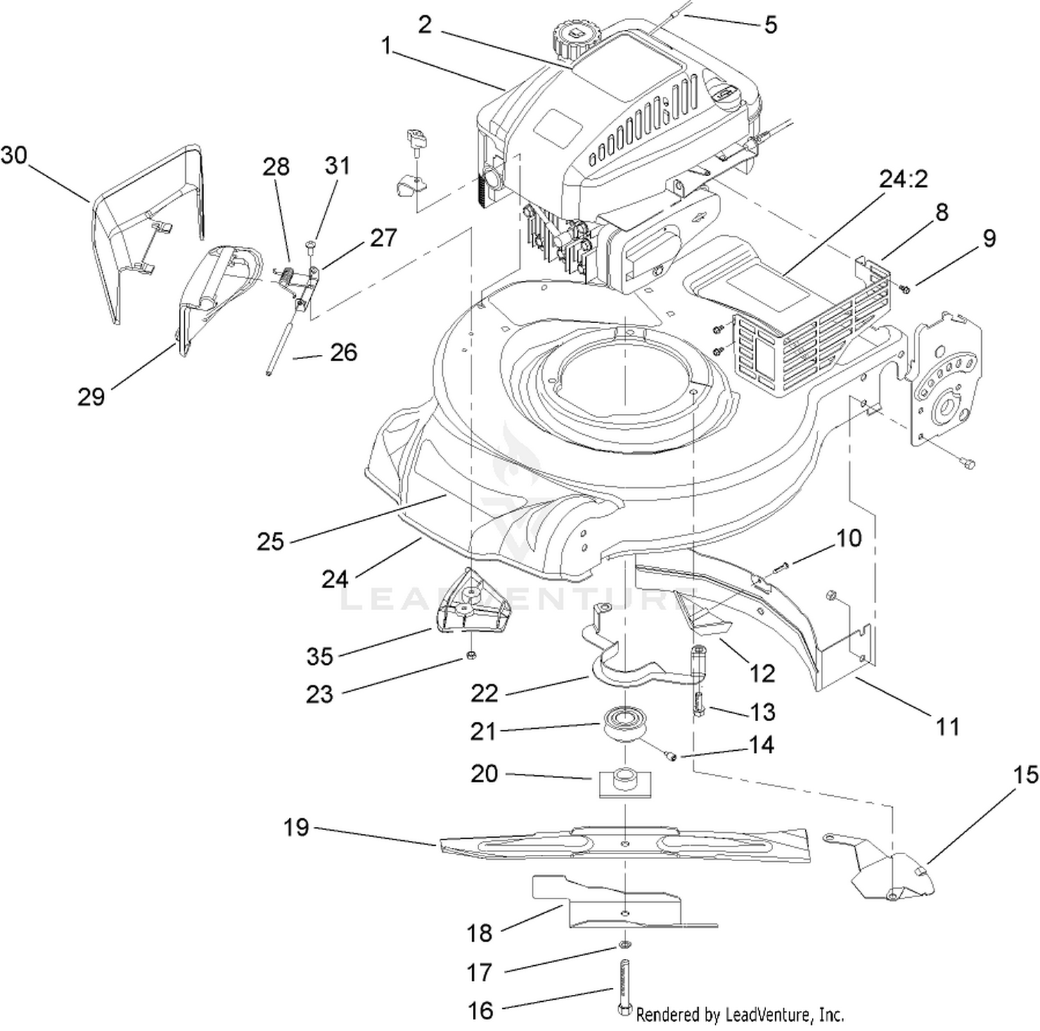 Engine and Blade Assembly