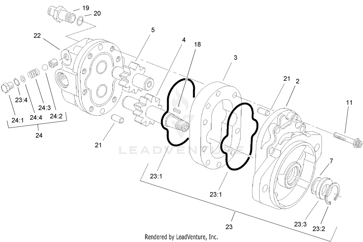 Motor Gear Assembly No. 104-4884