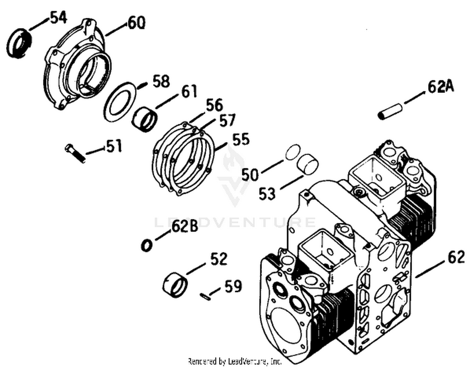 Crankcase-Engine Kohler Model No. K532s-Spec. 53169