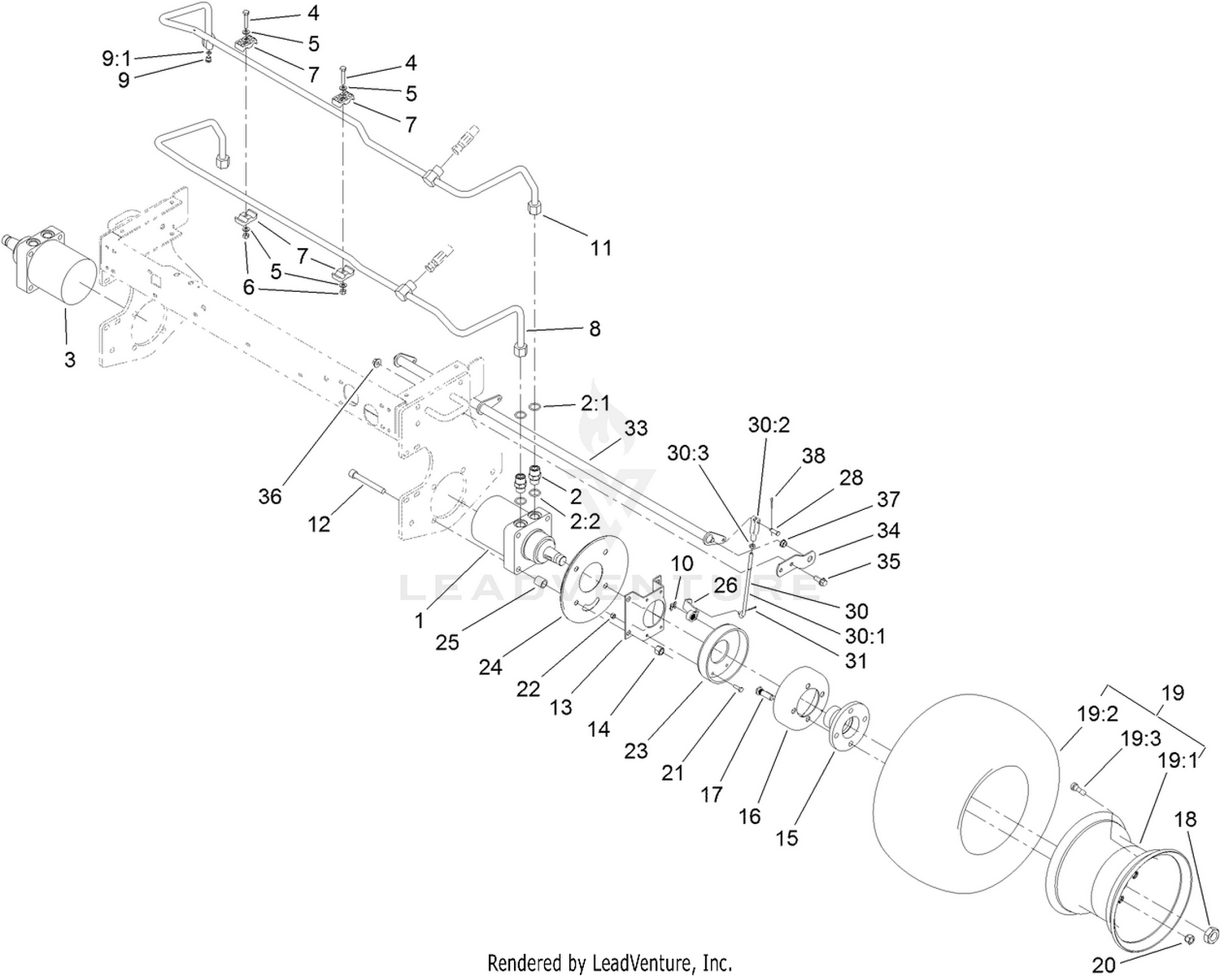 Front Wheel and Brake Assembly