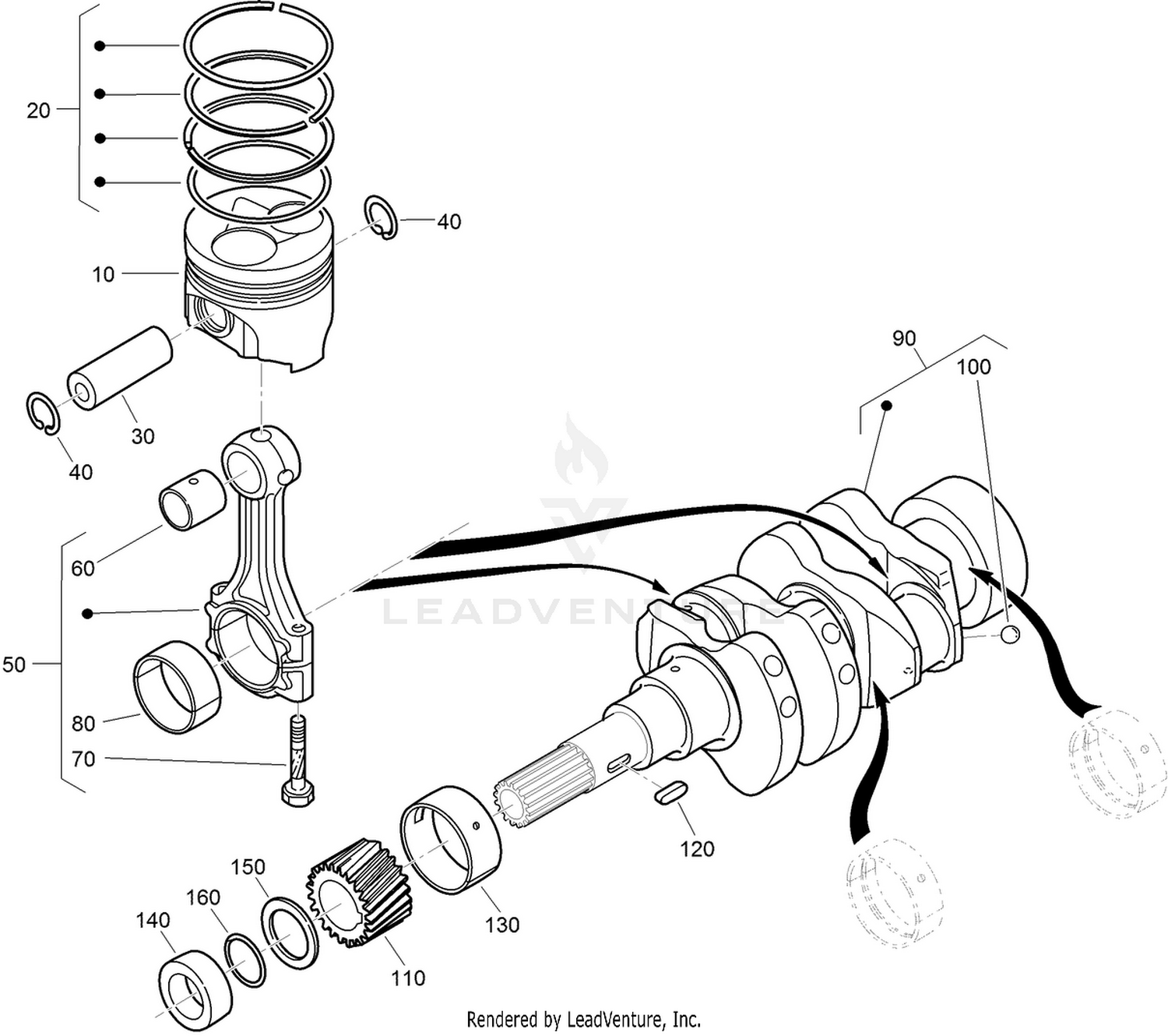 Piston and Crankshaft Assembly