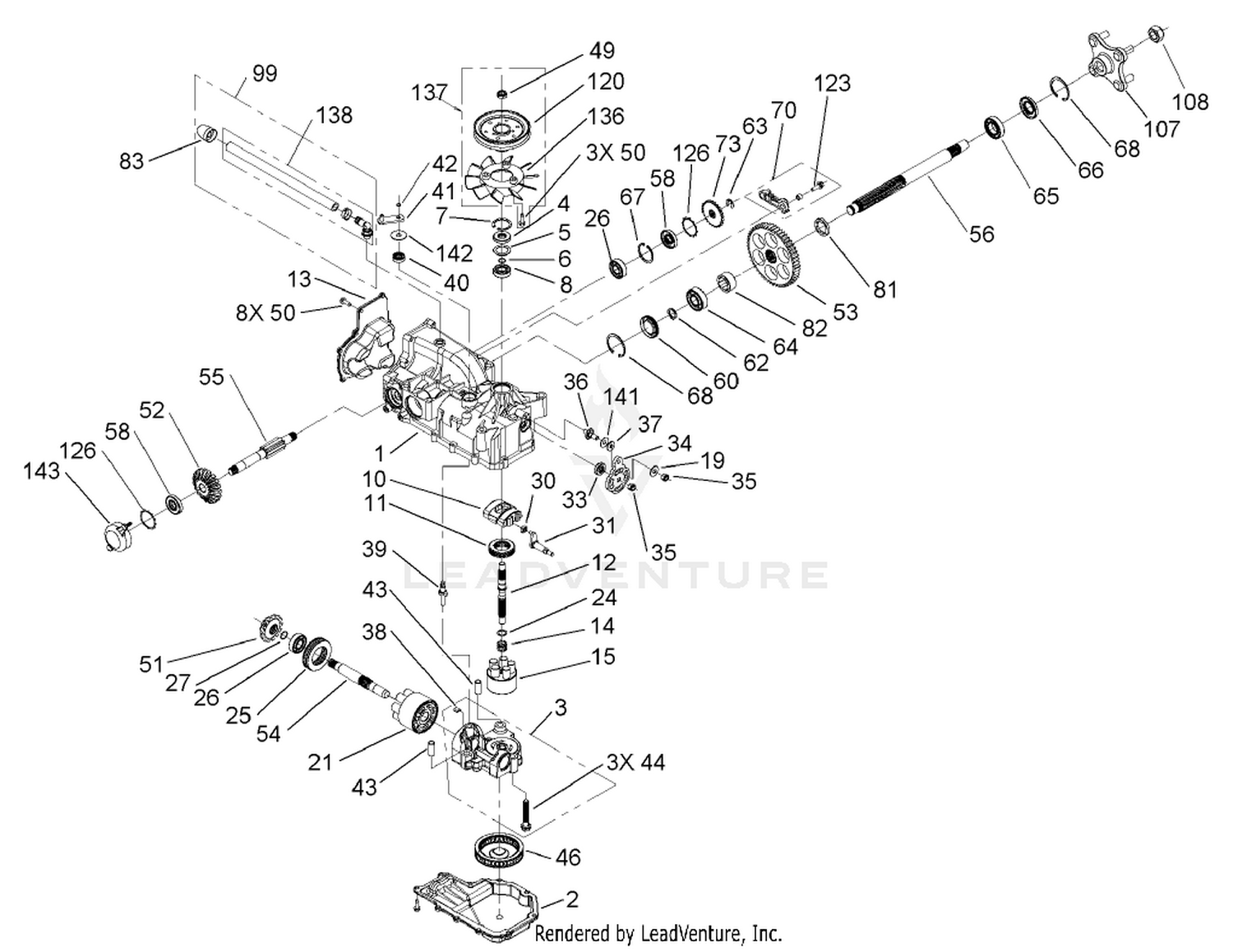 LH Hydro Transaxle Assembly No. 107-1709