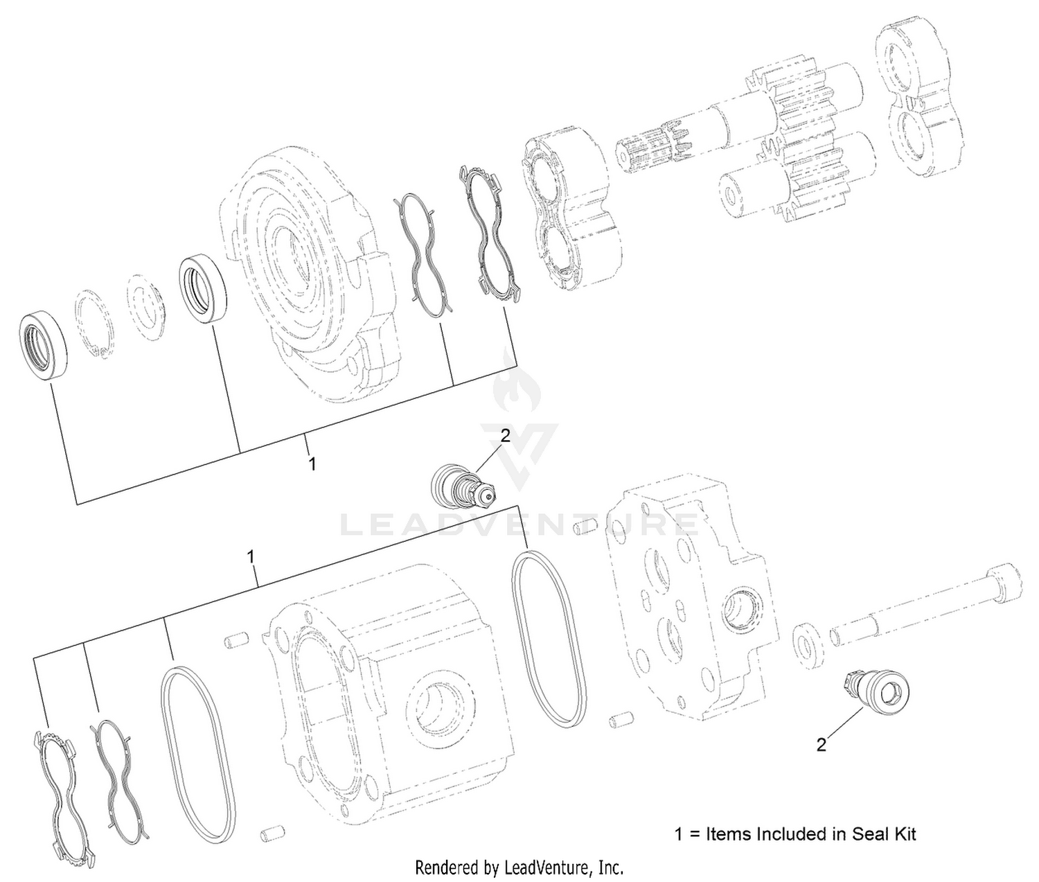 Hydraulic Gear Motor Assembly No. 127-8436