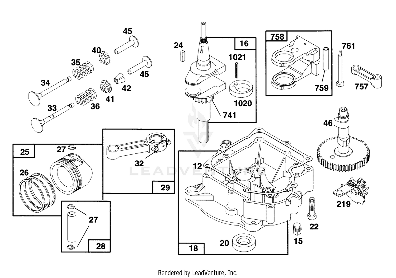 Engine Briggs  Stratton Model 28b707-0126-01 2