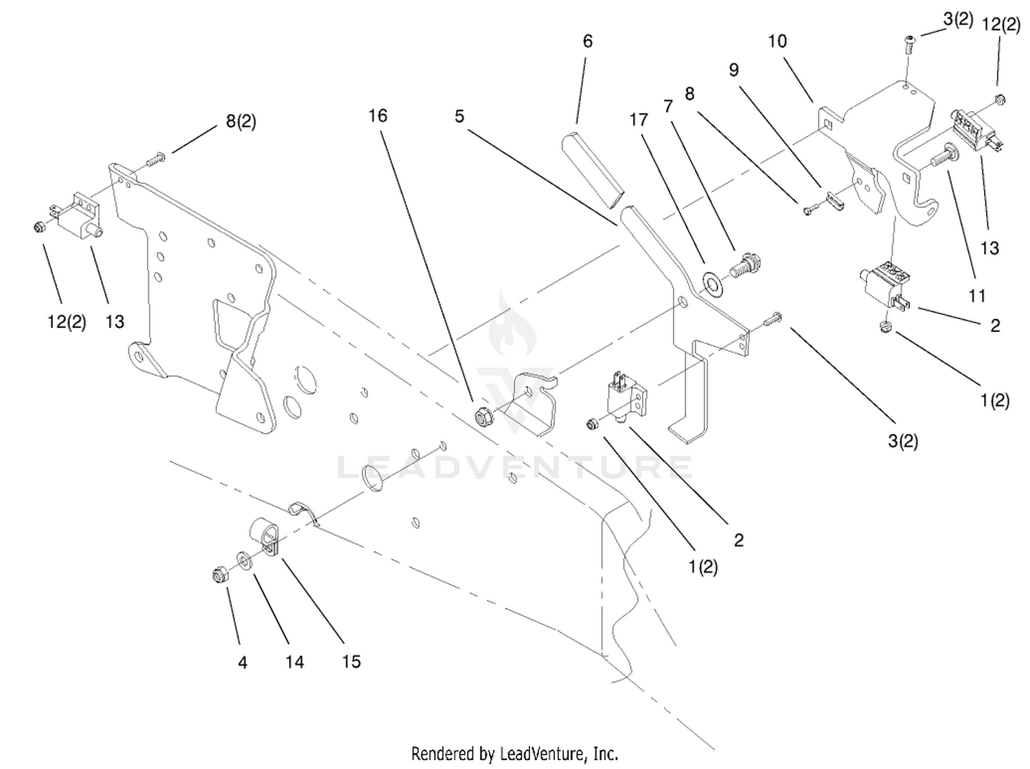 Upper Parking Brake Assembly