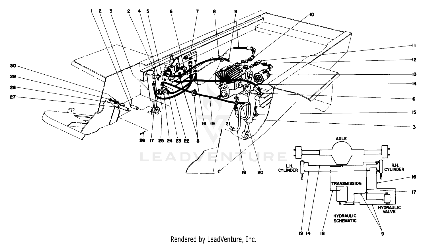 Hydraulic Valve And Lift Arm And Cylinders