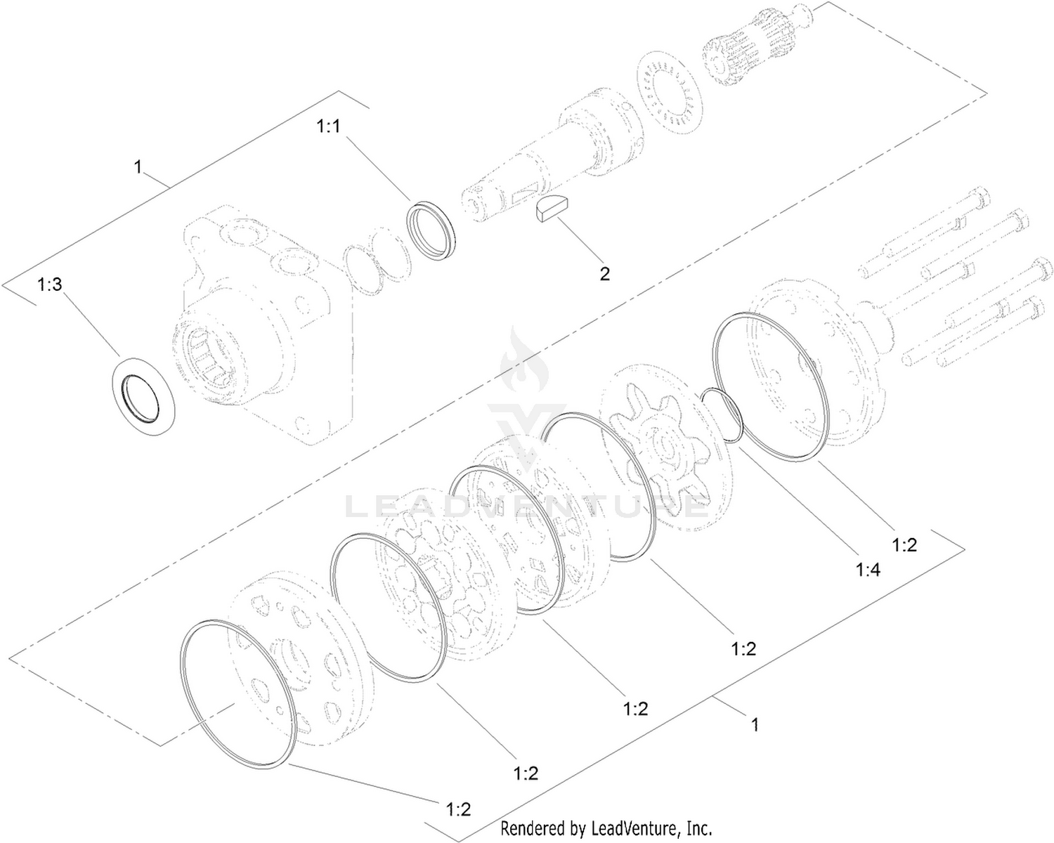 RH Hydraulic Wheel Motor Assembly No. 112-0238