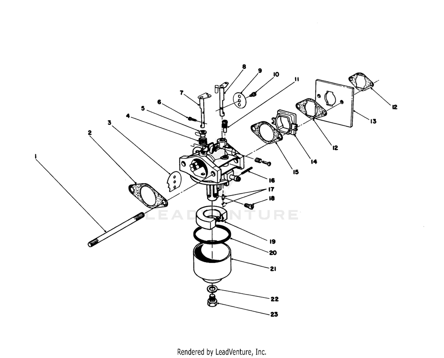 Carburetor Assembly (engine No. 47pg6)