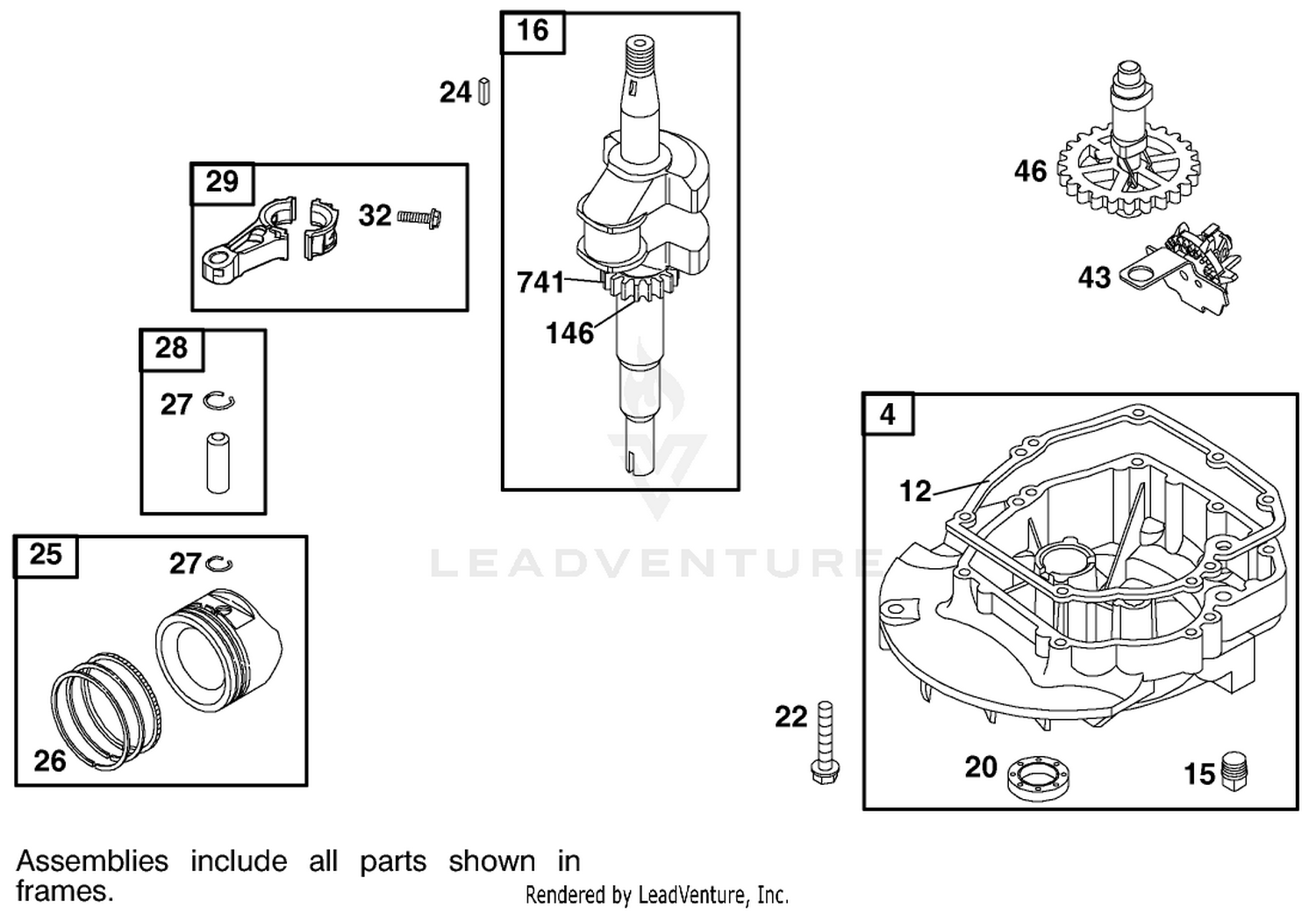 Engine Briggs  Stratton Model 122602-0150-E1 3
