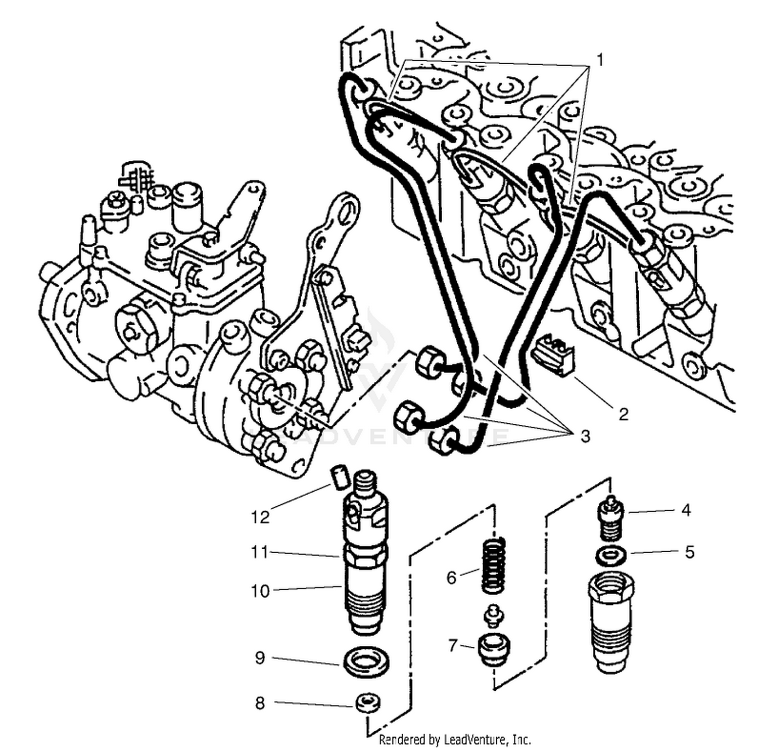 Fuel Injector and Plumbing Assembly