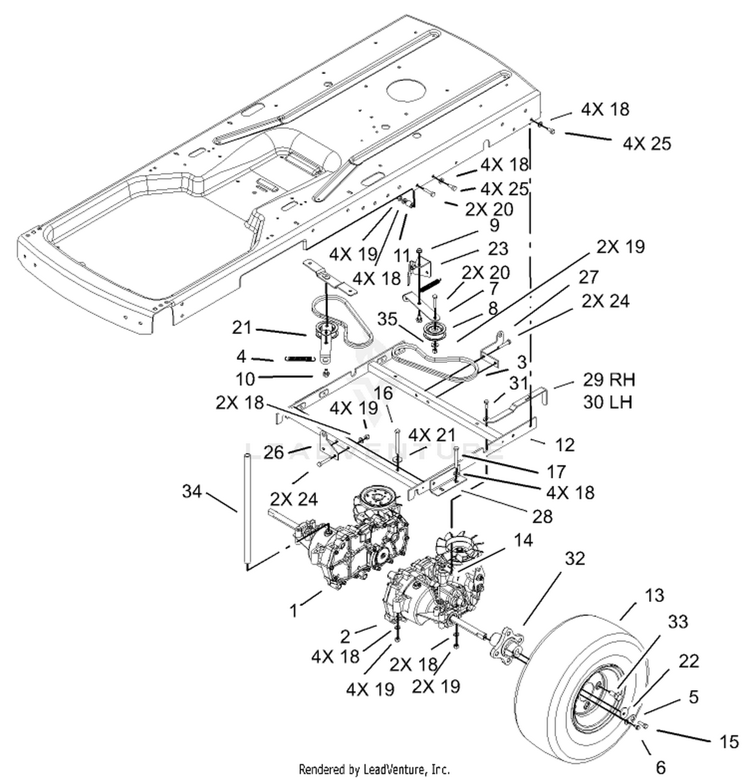 Hydro and Belt Drive Assembly