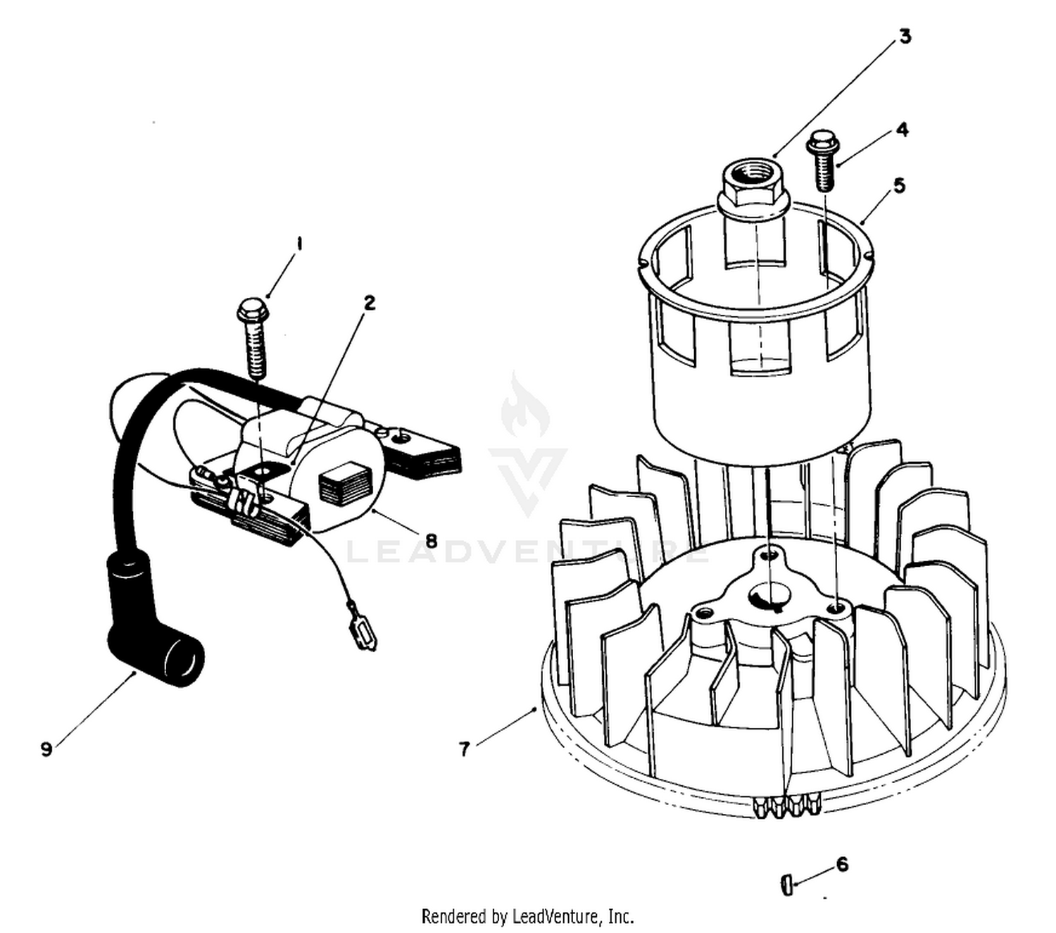 Magneto  Flywheel Assembly (model No. Vml0-7)