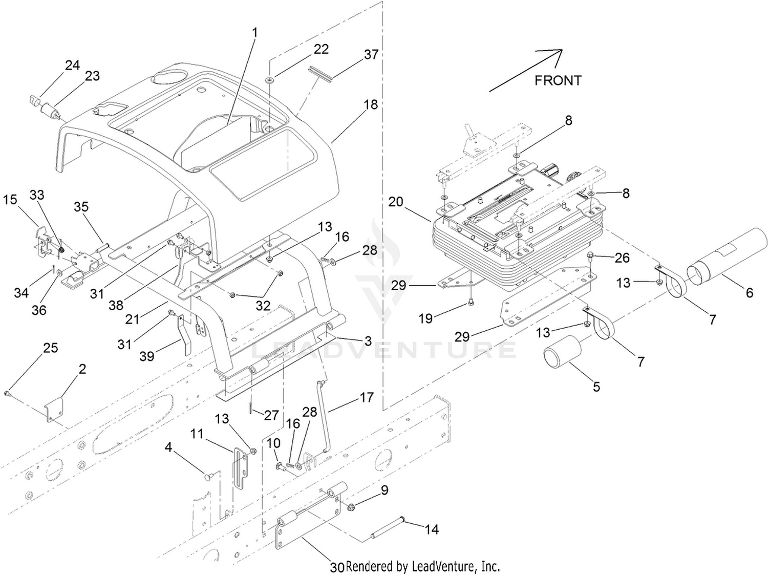 Seat Base and Suspension Assembly