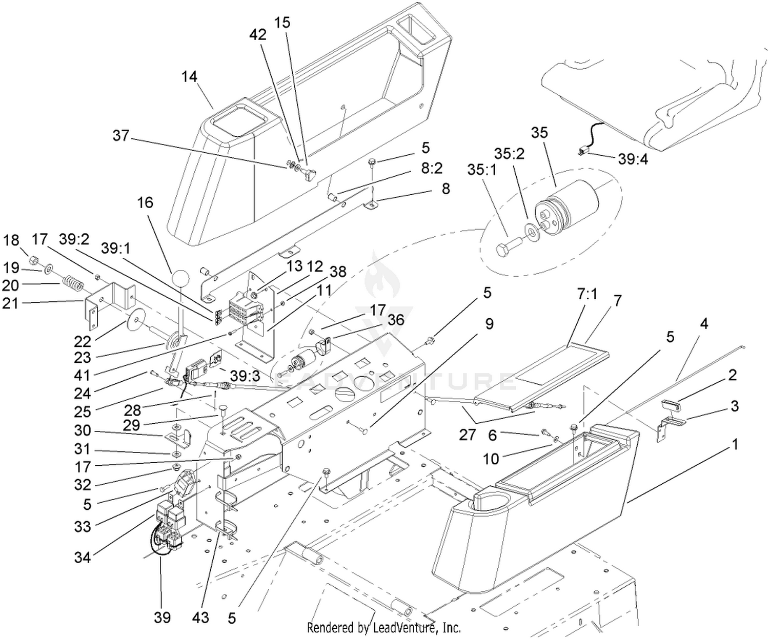 Control Console and Tool Box Assembly