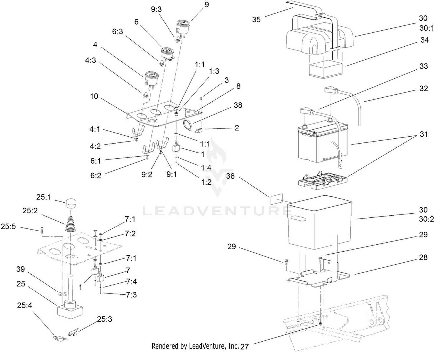 Control Console and Battery Assembly