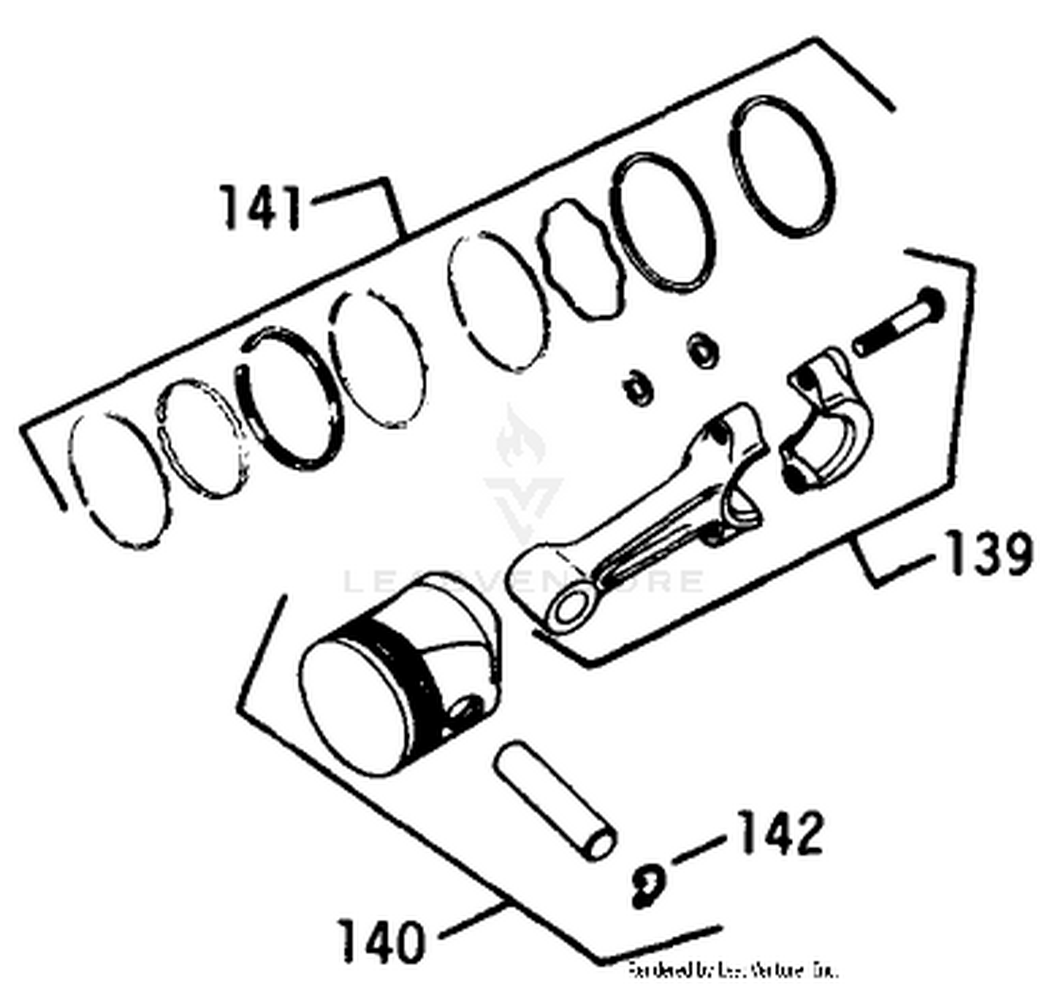 Piston  Rod-Engine Kohler Model No. K532s-Spec. 53169