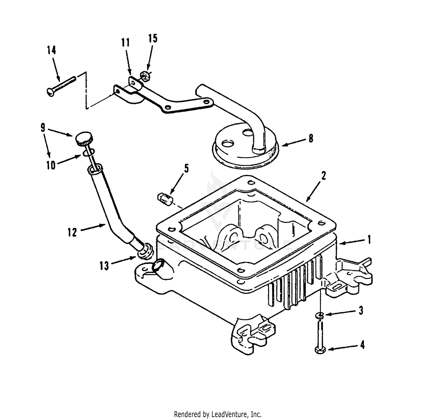Oil Base Fill Tube And Bracket Power Plus