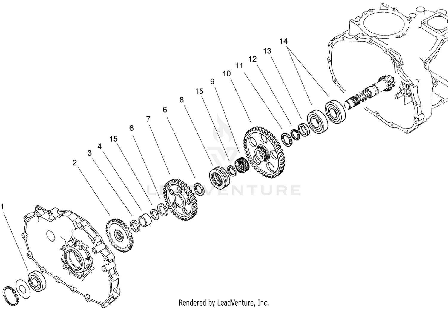 Countershaft Assembly  Transaxle Assembly No. 105-4190