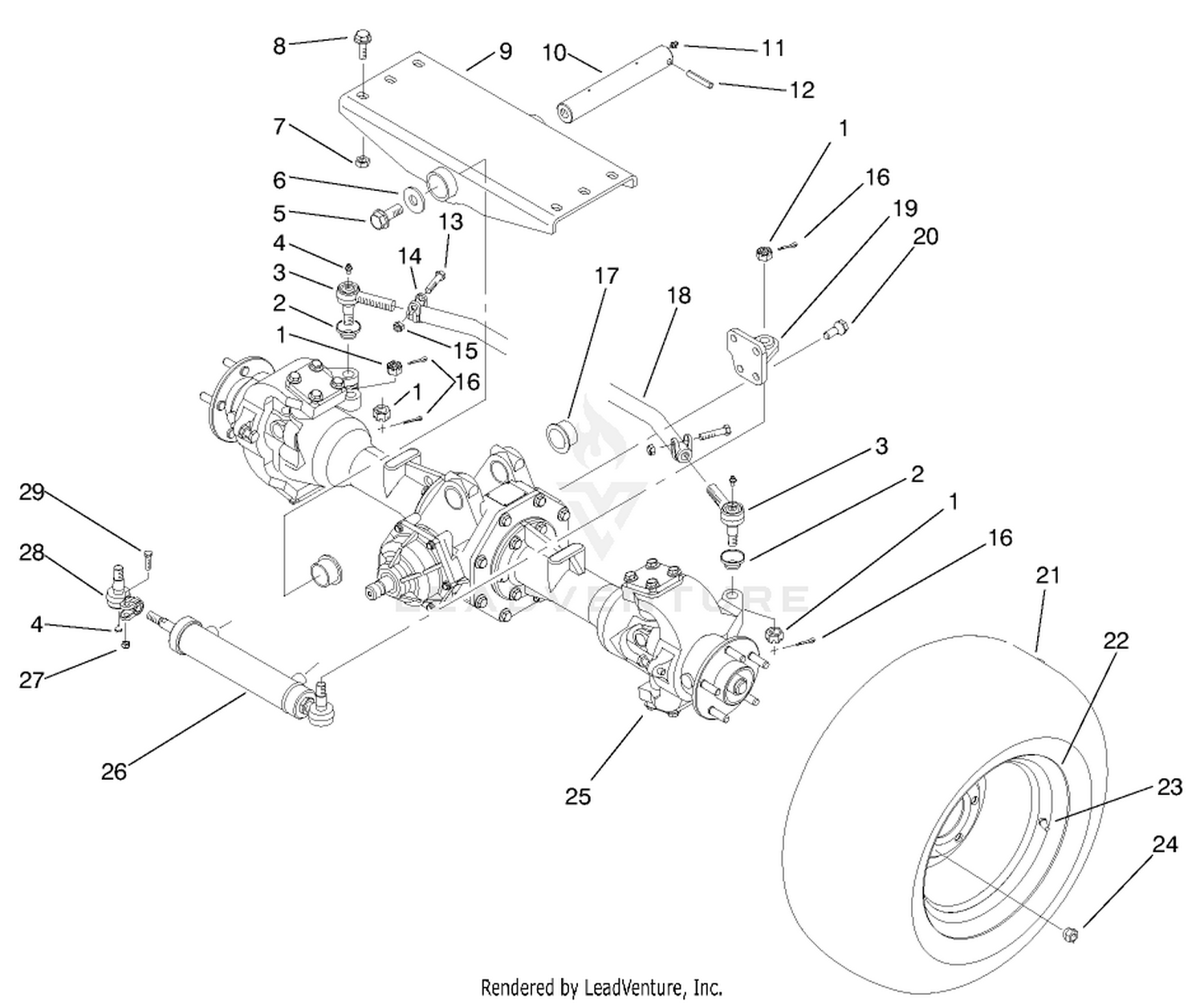 Rear Axle Assembly (model No. 30302)