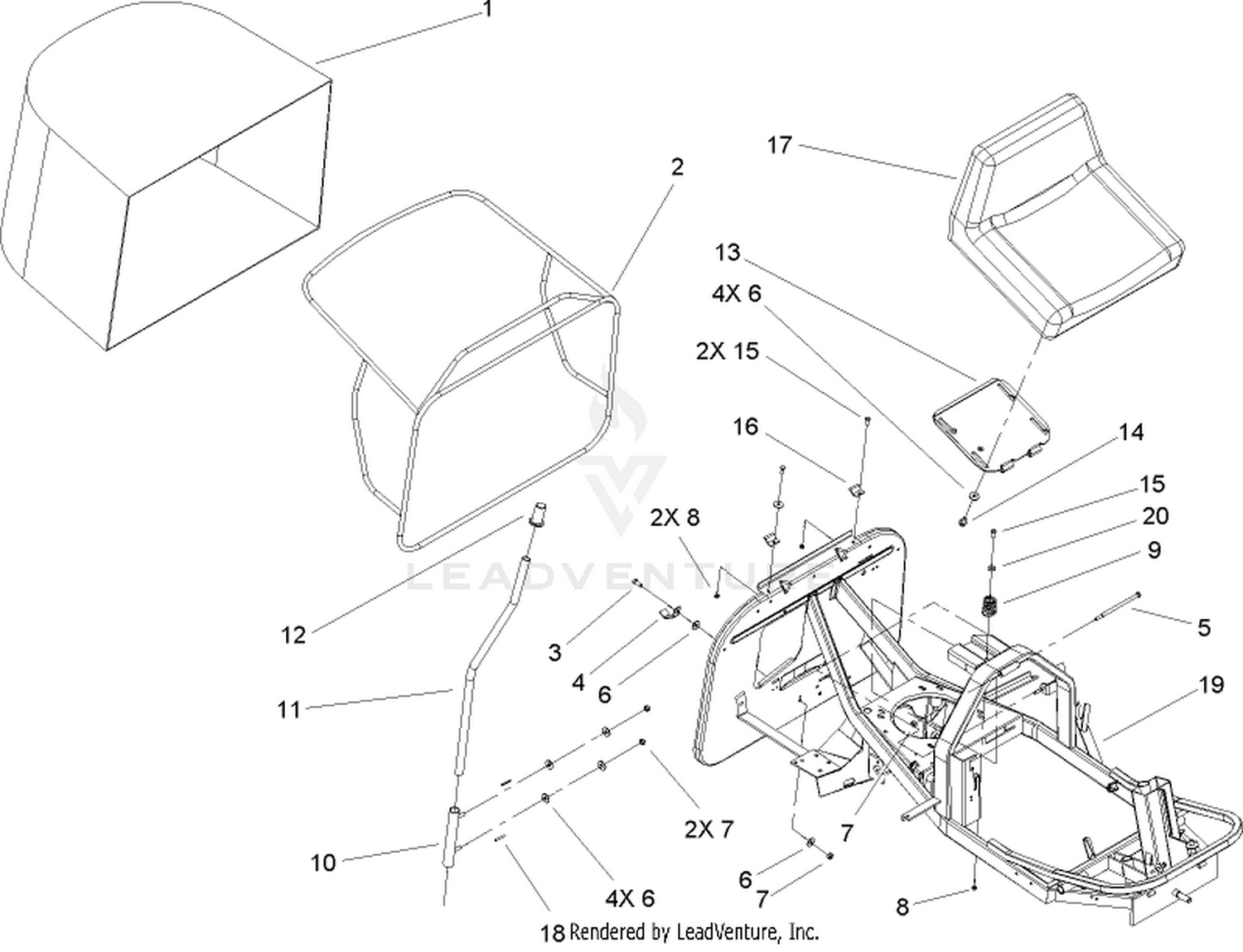 Seat and Rear Bag Assembly