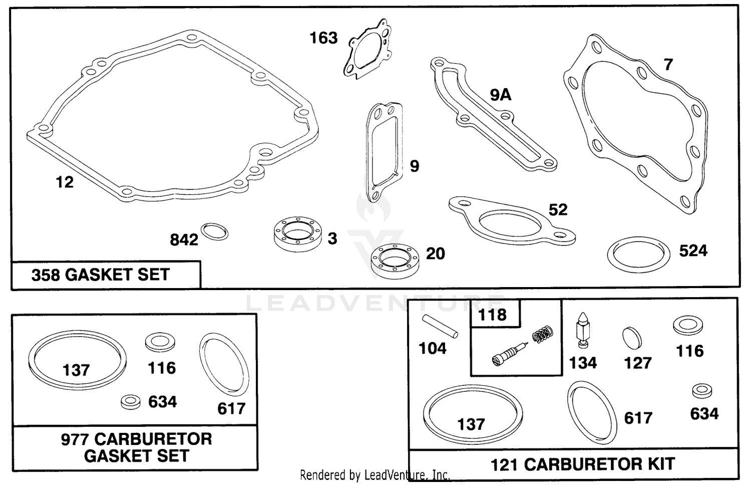 Engine Briggs  Stratton Model 127702-0131-01 9
