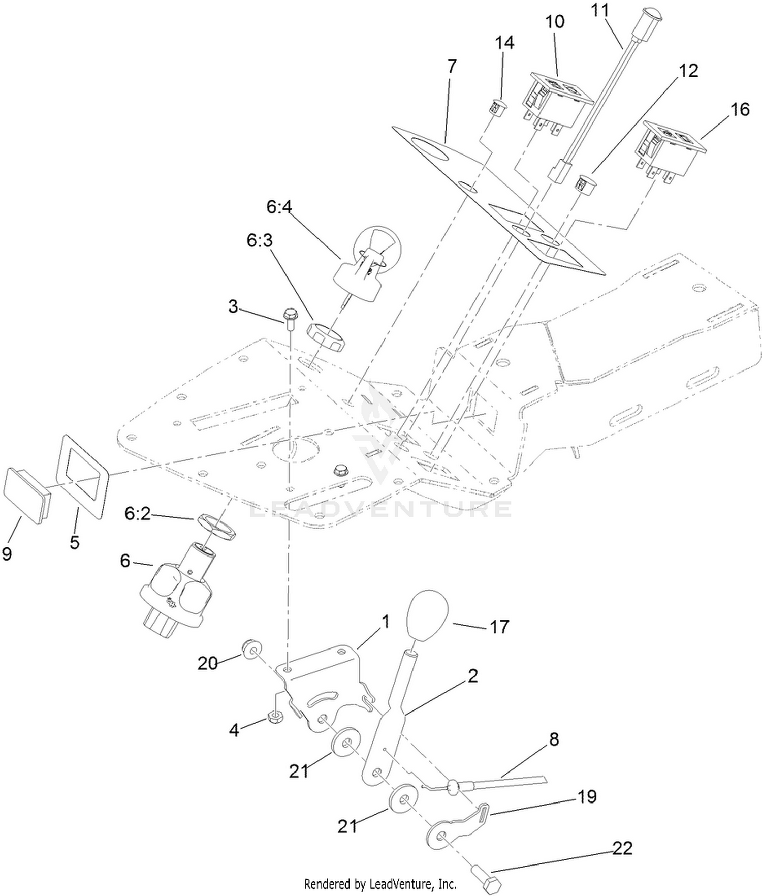 Ignition, Throttle and Choke Control Assembly