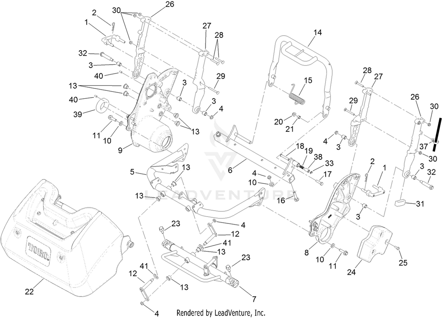 Frame and Handle Mount Assembly