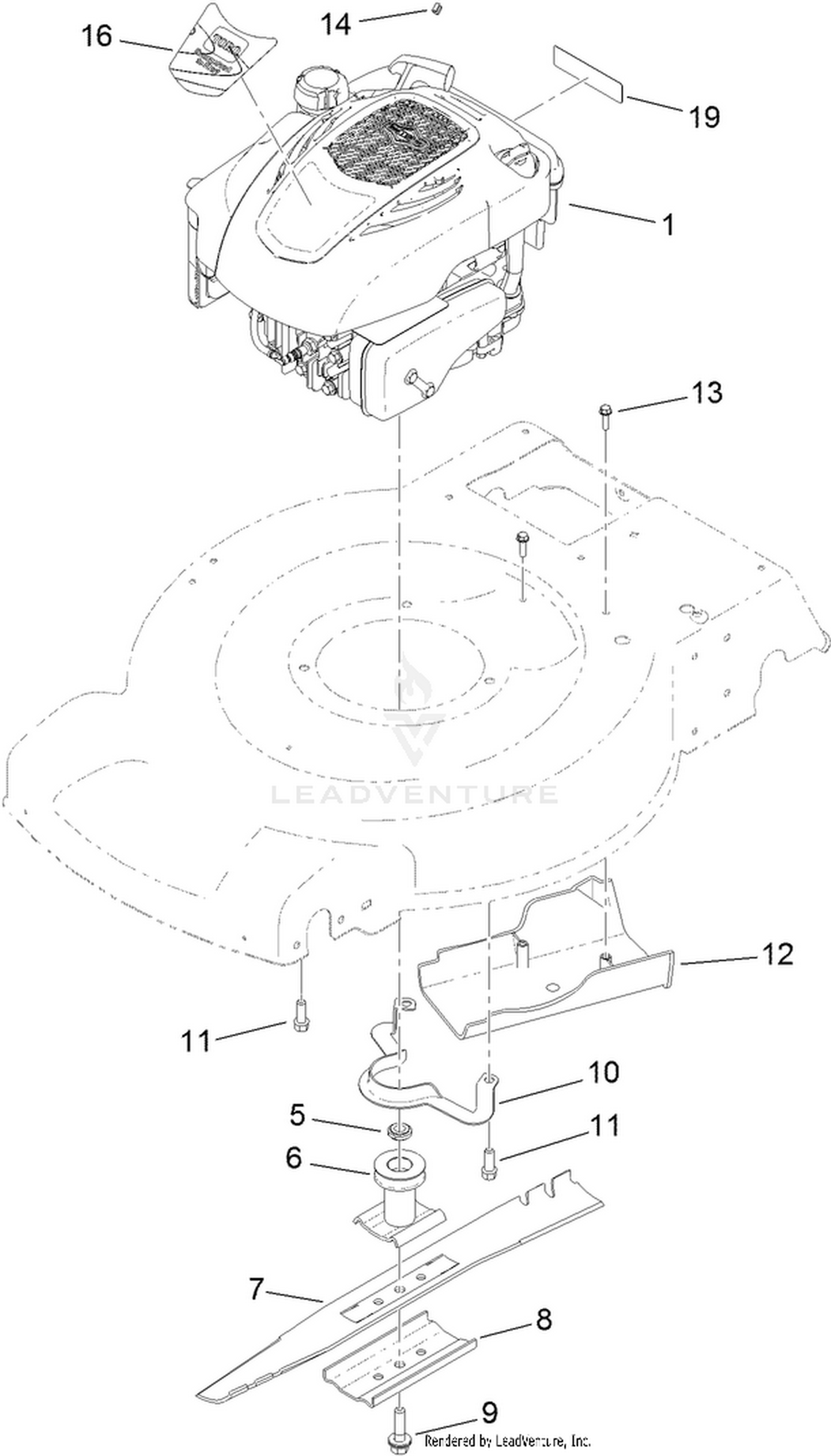 Engine and Blade Assembly
