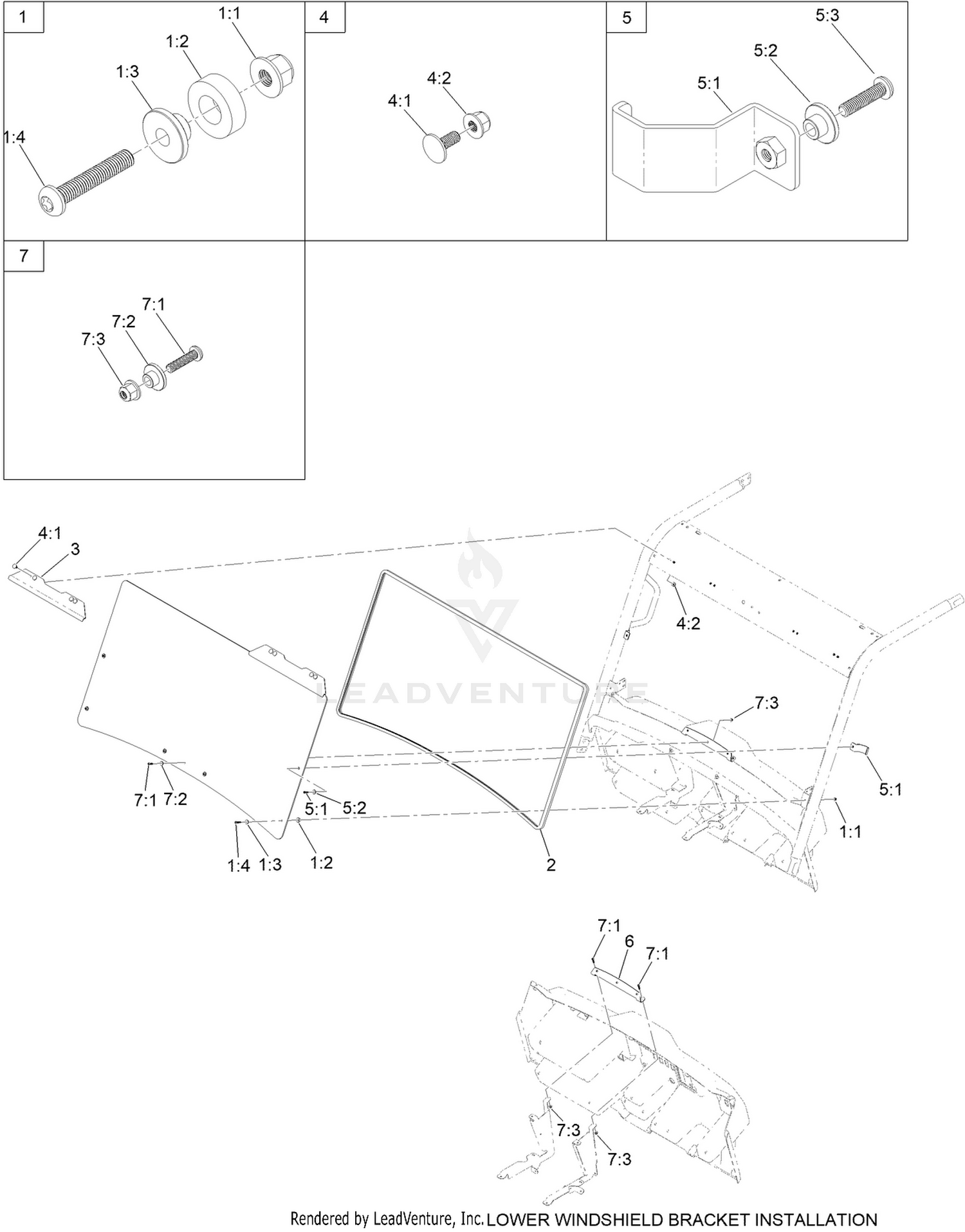 Polycarbonate Windshield Kit Assembly