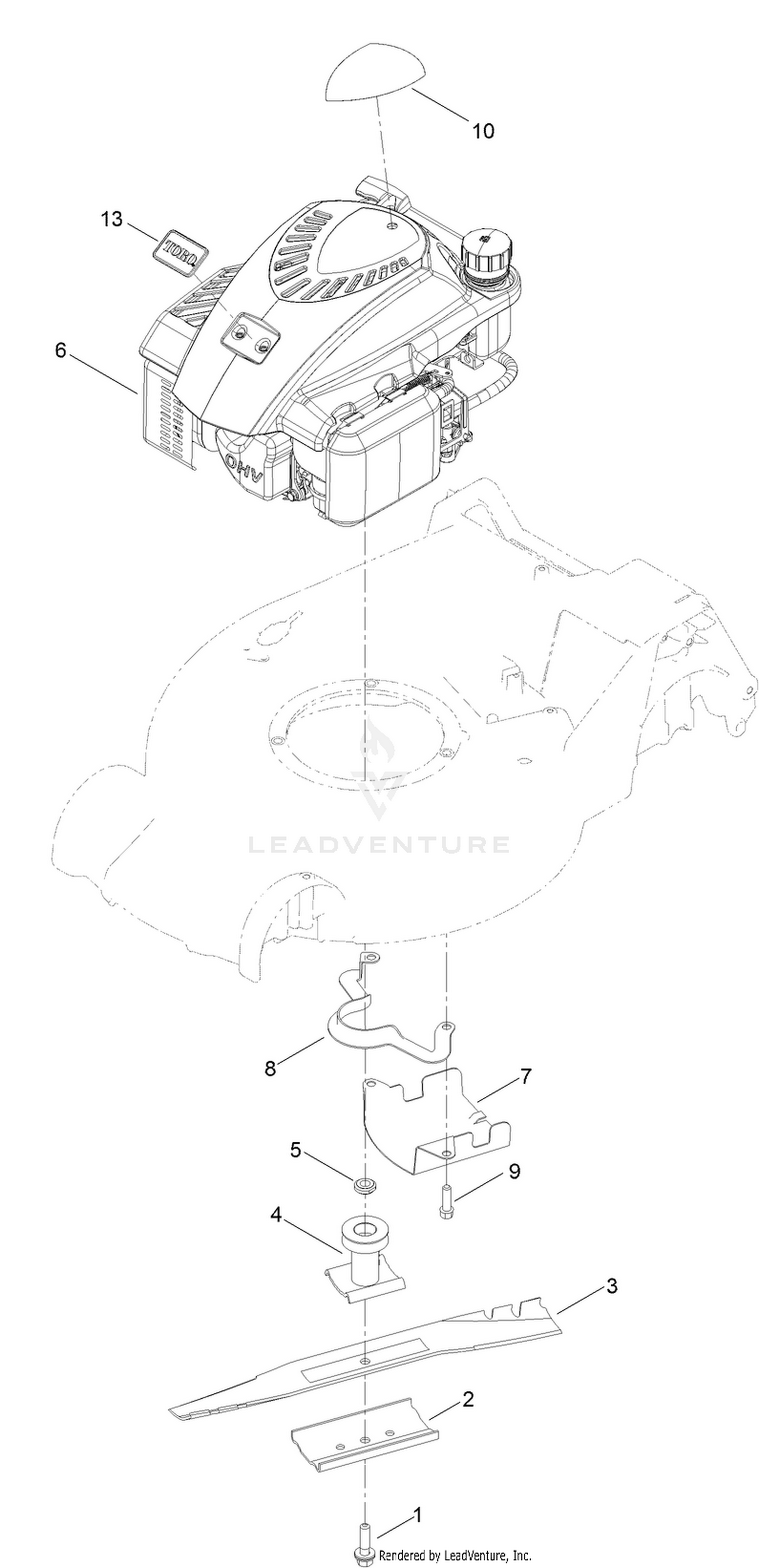 Engine and Blade Assembly