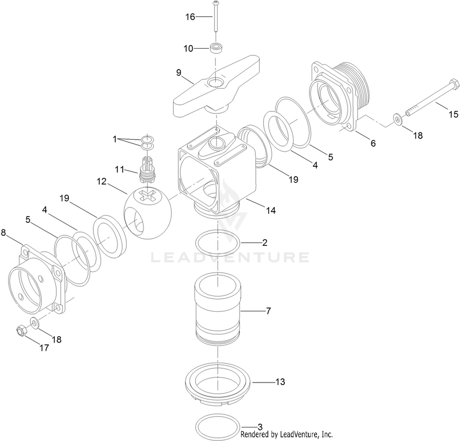 3-Way Valve Assembly No. 104-9069