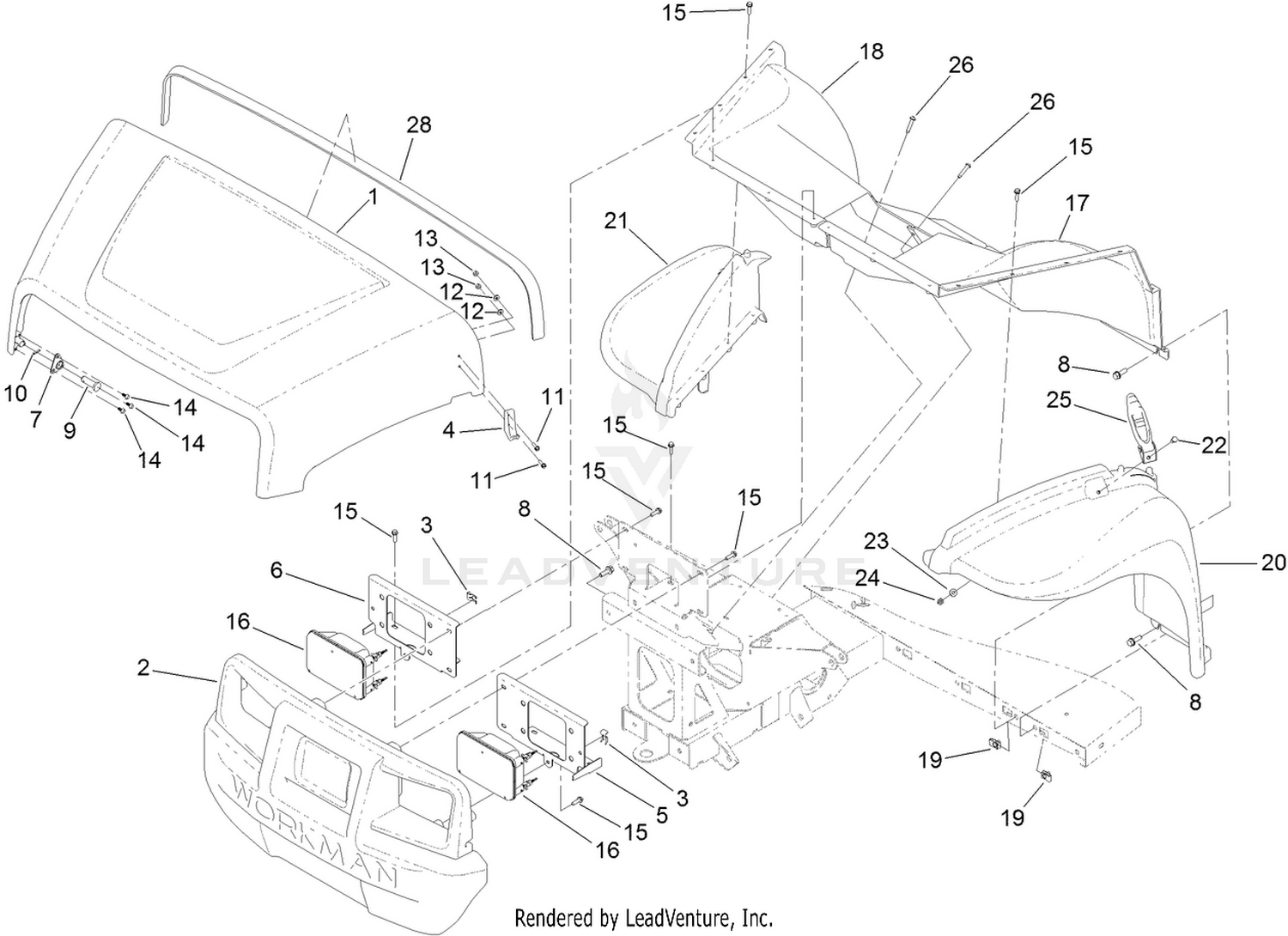Hood and Fender Assembly