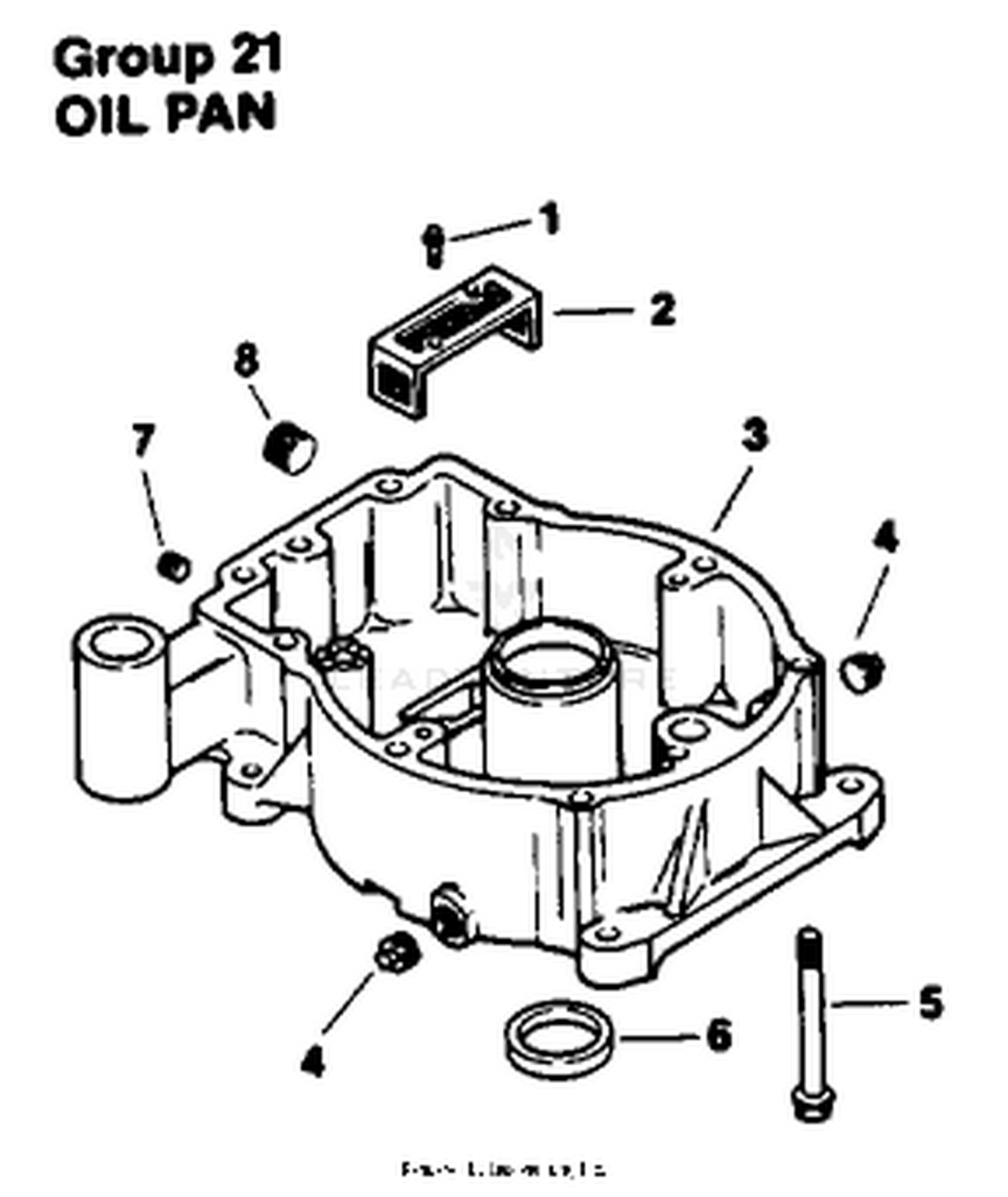 Engine Kohler Model No. Mv16s-Type Ps56519 Oil Pan Group 21