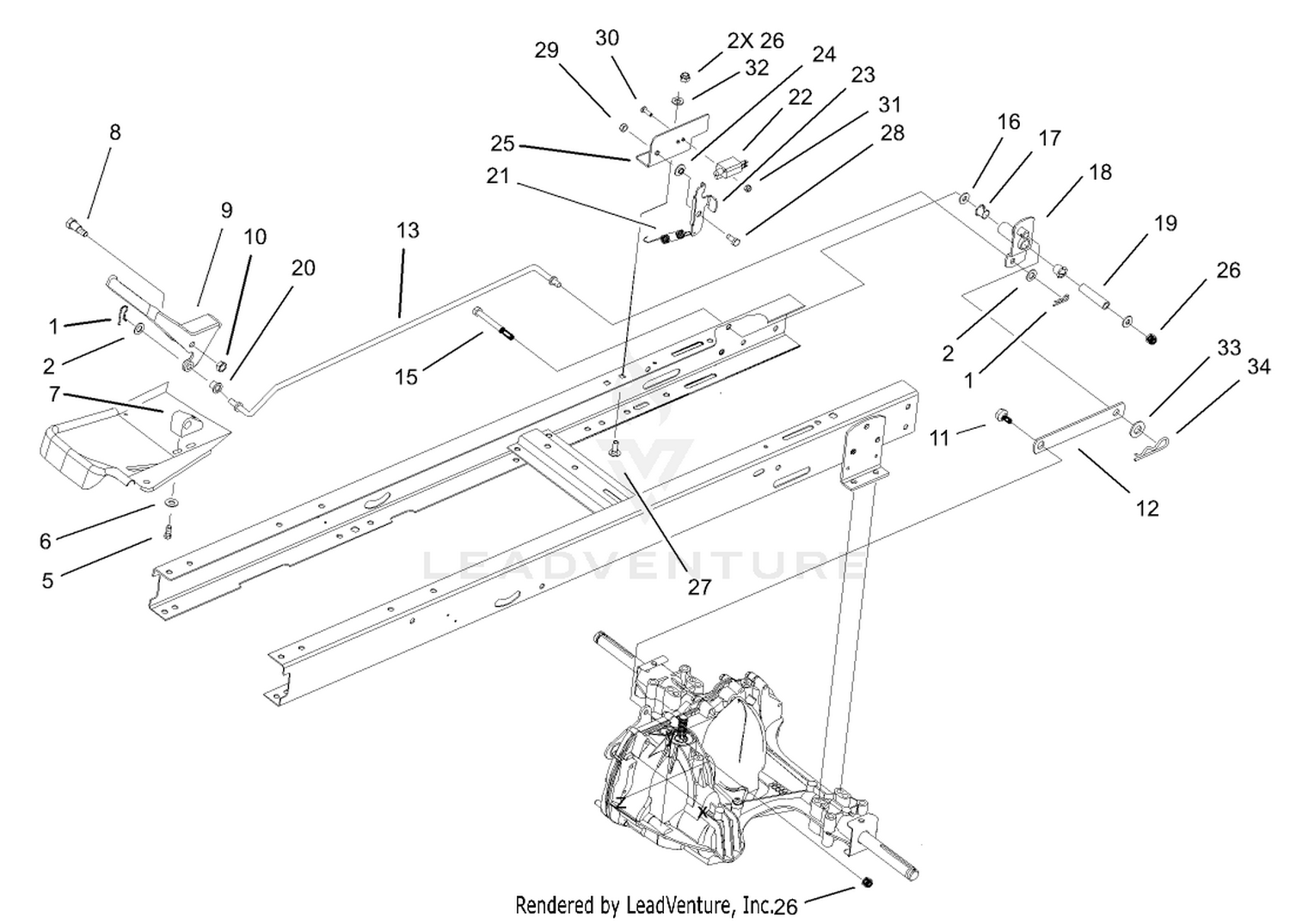 Hydro Transaxle Control Assembly